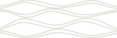 Настенная плитка EspinasCeram RWD3090 Royal White Decor 30x90 белая рельефная глянцевая волнистая