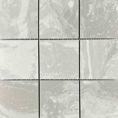 Мозаика Velsaa RP-144273-03 Ониче Белый (Detroit Light) Mosaic 30x30 белая полированная под мрамор, чип 95х95 мм квадратный