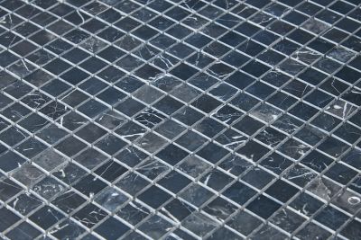 Мозаика Pixel mosaic PIX245 из мрамора Nero Marquna 30x30 черная полированная под мрамор, чип 23х23 мм квадратный