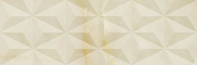 Настенная плитка Dogma NEO93102D Elegante Onyx Triangolo Gold Shine Rettificato 30x90 бежевая глянцевая выпуклая под оникс / 3D узор