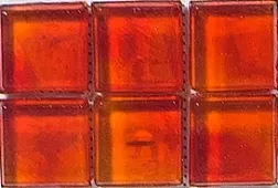 Мозаика Rose Mosaic SJ95 Casablanca / Galaxy 31.8x31.8 оранжевая глянцевая, чип 10x10 квадратный