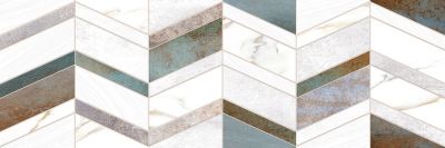 Настенная плитка ALMA Ceramica TWU12OXD17R Oxide 74x24.6 микс глянцевая рельефная под мозаику