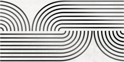 Вставка Axima Бордо D 25x50 белая / черная матовая под геометрию