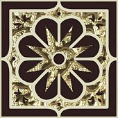 Напольная вставка Роскошная мозаика ВВ 21 8x8 Лира золотая стеклянная