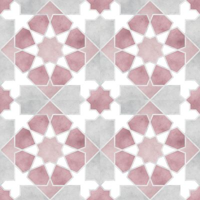 Настенная плитка Kerlife 40239 Rabat Pink 45x45 розовая матовая пэчворк