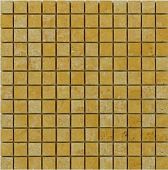 Мозаика FK Marble 30038 Classic Mosaic Gold Travertine 20-10P 30.5x30.5 золотой полированная