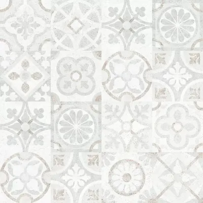 Керамогранит Керамин Сонора 7Д 50x50 белый глазурованный матовый пэчворк