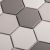 Мозаика Star Mosaic JMT55221 / С0004058 Hexagon Grey Mix Antislip 28.2x32.5 серая нескользящая, чип 51x59 мм гексагон