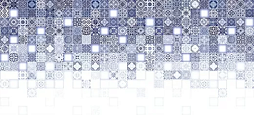 Настенная плитка Cersanit HAG451D Hammam blue 44x20 белая матовая под мозаику
