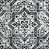 Керамогранит Absolut Keramika ABC0000036 Mindanao Decor (3 дизайна) 60x60 белый сатинированный под камень / орнамент