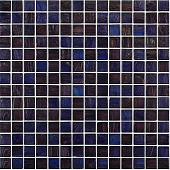 Мозаика ROSE MOSAIC G18 Gold Star (размер чипа 20x20 мм) 32.7x32.7 синяя глянцевая авантюрин