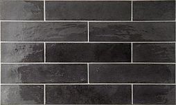 Керамогранит Equipe 26874 Tribeca 6х24,6 черный глазурованный глянцевый моноколор