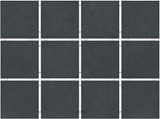 Настенная плитка Kerama Marazzi 1291H Амальфи 40x30 черная глазурованная матовая мозаика
