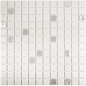 Мозаика Vidrepur С0001922 Colors+Diamante 100/710  (на ПУ сцепке) 31.7х31.7 белая глянцевая моноколор, чип 25x25 квадратный