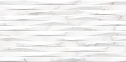 Настенная плитка ALMA Ceramica TWU09GRG017 Grigio 50x24.9 белая глянцевая под камень / полосы