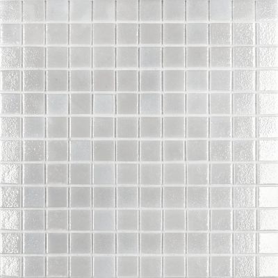 Мозаика Vidrepur С0004170 Shell № 563 White (на сетке) 31.7x31.7 белая глазурованная глянцевая перламутр, чип 25x25 квадратный