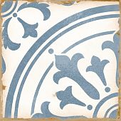 Плитка Peronda 0278029414 Casablanca Ziane 12.5x12.5 кремовая / голубая матовая с орнаментом