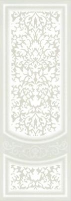 Керамическая плитка Eurotile Ceramica 333 QGS1BN Queen 69.5x24.5 серая матовая с орнаментом