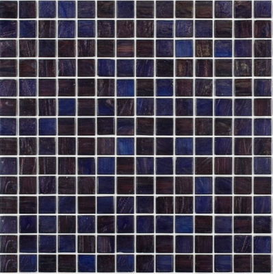 Мозаика ROSE MOSAIC GG18 Gold Star (размер чипа 20x20 мм) 32.7x32.7 синяя глянцевая авантюрин