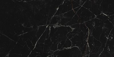 Настенная плитка Laparet 34051 х9999281850 Total 50x25 черная глазурованная глянцевая под мрамор