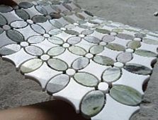 Мозаика Marble Mosaic Carpet Series Emeralda 29x29.2 микс полированная под камень, чип фигурный