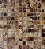 Мозаика Marble Mosaic Square 48x48 Emperador Dark Pol 30.5x30.5 коричневая полированная под камень, чип 48x48 квадратный