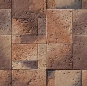 Камень искусственный White Hills 488-40 Бремар 10x10 / 39x39 / вариативный размер коричневый рельефный / матовый