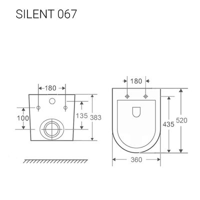 Унитаз Staro С0005297 Silent подвесной безободковый 067 с сиденьем Slim микролифт, белый