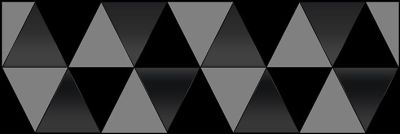 Декоративная плитка Laparet 17-03-04-463-0 х9999132726 Sigma 60x20 черная глазурованная глянцевая / неполированная геометрия