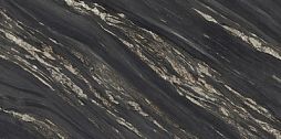 Керамогранит Ariostea UM6L157674 Ultra Marmi TROPICAL BLACK Lucidato Shiny (LS) 75x150 бежевый / черный полированный под мрамор