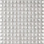 Мозаика Vidrepur С0002282 Edna White (на сетке) 31.7x31.7 белая глянцевая / рельефная 3D узор, чип 25x25 квадратный
