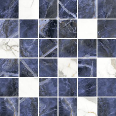 Мозаика Laparet х9999287128 Laurel 29.7x29.7 микс синяя глазурованная под мрамор