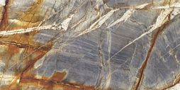 Керамогранит Ariostea UM6L157692 Ultra Marmi BLUE TEMPEST Luc Shiny 75x150 коричневый / серый полированный под камень /мрамор