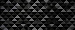 Декоративная плитка Azori 587112001 Декор Vela Nero Confetti 20.1x50.5 черная глазурованная глянцевая геометрия