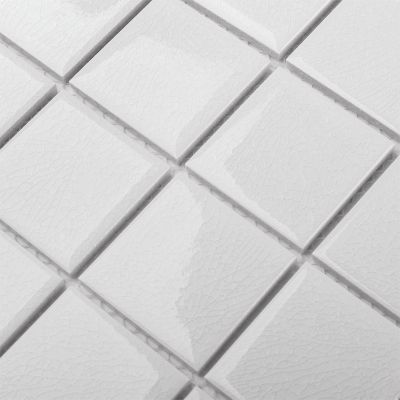 Мозаика Star Mosaic LWWB81531 / С0004063 Crackle White Glossy 30.6x30.6 белая глянцевая под кракелюр, чип 48x48 мм квадратный