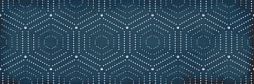 Настенная плитка LASSELSBERGER CERAMICS 1664-0180 Парижанка 20x60 синий матовый геометрия