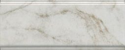 Бордюр Kerama Marazzi BDA025R Серенада обрезной 30x12 белый глянцевый под мрамор