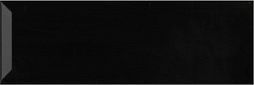 Настенная плитка Monopole 846 Negro Brillo Bisel 10x30 черная глянцевая 
