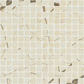 Мозаика Italon 620110000123 Шарм Делюкс Ривер Сплит / Charme Delux River Mosaico Split 30x30 бежевая гялнцевая под мрамор, чип квадратный