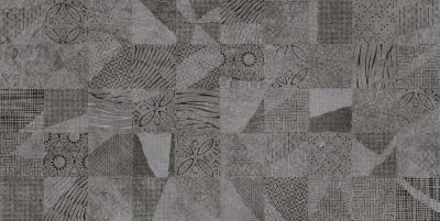 Керамическая плитка Eurotile Ceramica 178 Montral 60x30 серая / черная матовая под мозаику