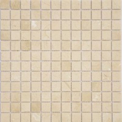 Мозаика Marble Mosaic Square 23x23 Crema Marfil Pol 30x30 бежевая полированная под камень, чип 23x23 квадратный