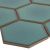 Мозаика Star Mosaic JJFQ80071 / С0004059 Hexagon big Green Glossy 25.6х29.5 бирюзовая глянцевая моноколор, чип 95x110 мм гексагон