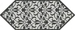 Декоративная плитка Kerama Marazzi HGD/A481/35006 Келуш 2 14х34 черно-белая глянцевая с орнаментом
