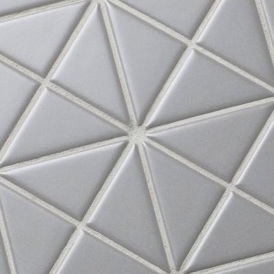 Мозаика Star Mosaic TR2-BLM-P3 / С0003202 Albion Light Grey 25.9x25.9 серая матовая геометрия, чип 40x60 мм треугольный