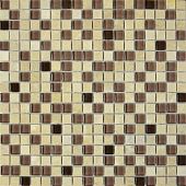 2025 мозаика микс мрамор бежевый-св.корич,коричневый 300х300 чип 15х15 (0,09м)