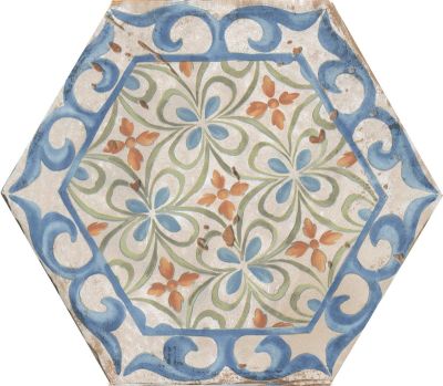 Декор Kerama Marazzi HGD\A159\SG2300 Виченца Майолика 20х23.1 бежевый матовый с орнаментом