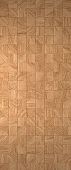 Настенная плитка Creto A0425D19604 Effetto Wood Mosaico Beige 04 25х60 бежевая матовая 3D под дерево / под мозаику