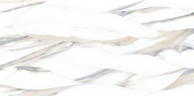 Настенная плитка ALMA Ceramica TWU09CRS014 Corsica 50x24.9 белая глянцевая рельефная под мрамор