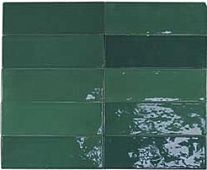 Настенная плитка DNA TILES 122102 Safi Emerald 5.2x16 зеленая глянцевая под камень