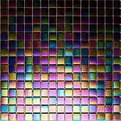 Мозаика Rose Mosaic WB48 Rainbow 31.8x31.8 синяя глянцевая перламутр, чип 15x15 квадратный